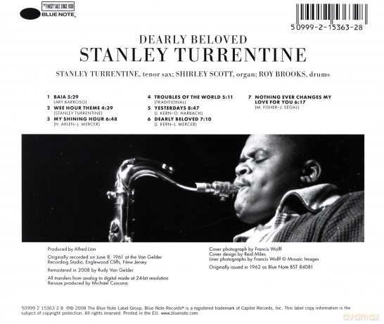 Stanley Turrentine: Dearly Beloved (RVG) [CD]