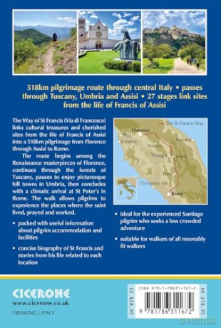 The Way of St Francis: Via di Francesco: From Florence to Assisi and Rome (Cicerone Guides) - The Reverend Sandy Brown [KSIĄŻKA]