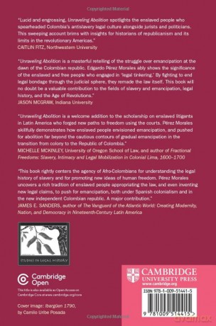 Unraveling Abolition: Legal Culture and Slave Emancipation in Colombia (Studies in Legal History) - Edgardo Perez Morales [KSIĄŻKA]