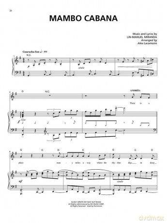 Vivo (movie vocal selections): Music from the Motion Picture Soundtrack: Piano-vocal-guitar - Alex Lacamoire [KSIĄŻKA]