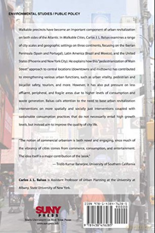 Walkable Cities: Revitalization, Vibrancy, and Sustainable Consumption - Carlos J. L. Balsas [KSIĄŻKA]