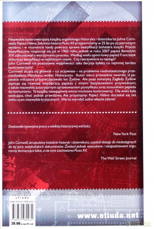 Papież Hitlera Sekretna Historia Piusa Xii Tw - Cornwell John [KSIĄŻKA]
