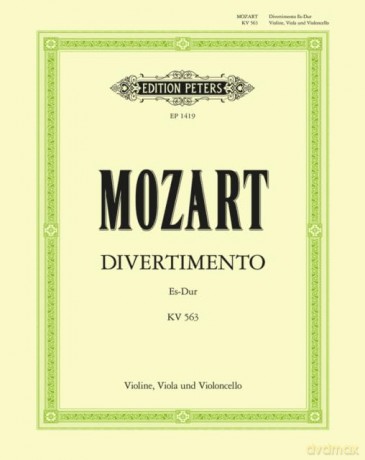 Wolfgang Amadeus Mozart-Divertimento Es Kv563-Violin, Viola and Violoncello [KSIĄŻKA]