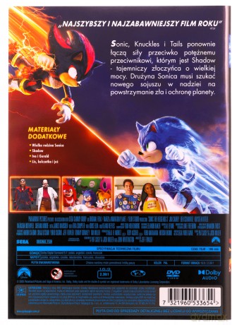 Sonic 3: Szybki jak błyskawica [DVD]