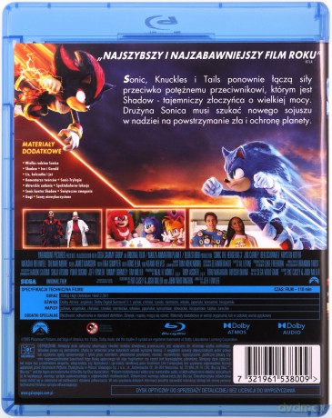 Sonic 3: Szybki jak błyskawica [Blu-Ray]
