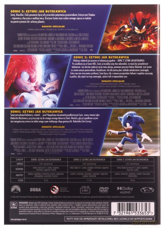 Sonic: Kolekcja 3 filmów [3DVD]