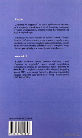 Podróże Guliwera Gulliver''S Travels Czytamy W Oryginale Wielkie Powieści - Jonathan Swift [KSIĄŻKA]