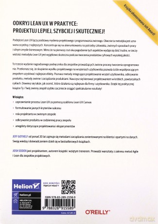 Lean UX dla zespołów Agile. Projektowane doskonałych wrażeń użytkownika - Jeff Gothelf, Josh Seiden [KSIĄŻKA]