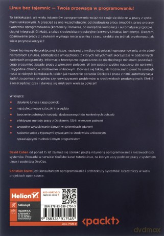 Linux. Podręcznik dewelopera. Rzeczowy przewodnik po wierszu poleceń i innych narzędziach - David Cohen, Christian Sturm [KSIĄŻKA]