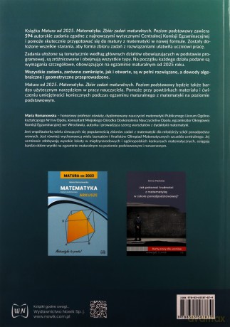 Matura od 2025 Matematyka Zbiór zadań Poziom podstawowy - Maria Romanowska [KSIĄŻKA]