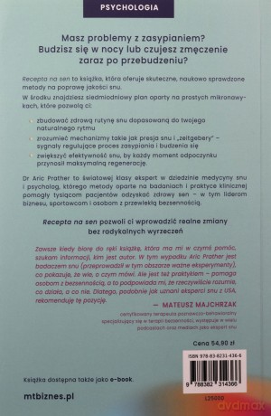Recepta na sen. Mikronawyki, które wspierają głęboki odpoczynek i lepszą regenerację. Siedem dni - Aric A. Prather [KSIĄŻKA]