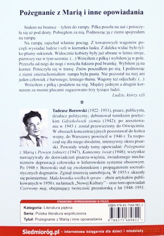 Pożegnanie Z Marią I Inne Opowiadania - Tadeusz Borowski [KSIĄŻKA]
