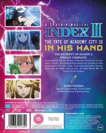A Certain Magical Index III - Season 3 [4xBlu-Ray]