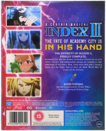 A Certain Magical Index III - Season 3 [4xBlu-Ray]