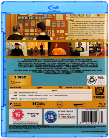 The French Dispatch (Kurier Francuski z Liberty, Kansas Evening Sun) [Blu-Ray]