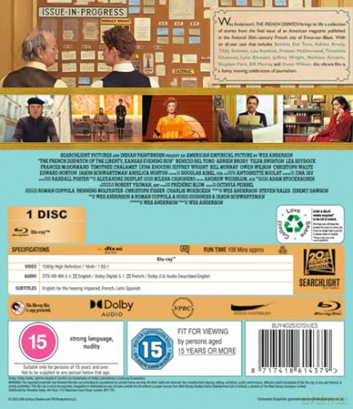 The French Dispatch (Kurier Francuski z Liberty, Kansas Evening Sun) [Blu-Ray]