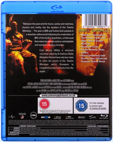 Twelve Monkeys (12 małp) [Blu-Ray]