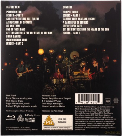 Pink Floyd: Pink Floyd at Pompeii - MCMLXXII [Blu-Ray]