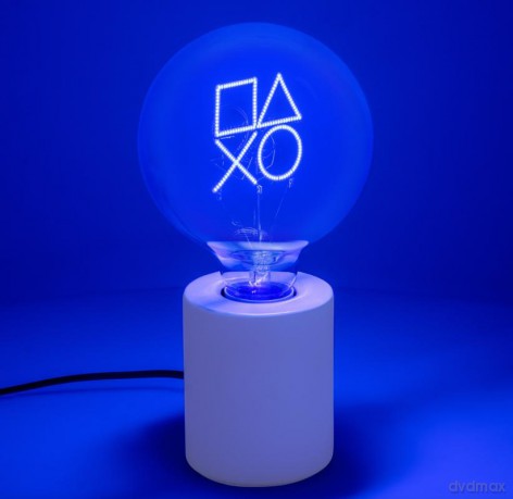 Playstation lampka - żarówka neonowa (wysokość: 24,3 cm) / Playstation LED Neon Bulb Lamp (high: 24,3 cm)