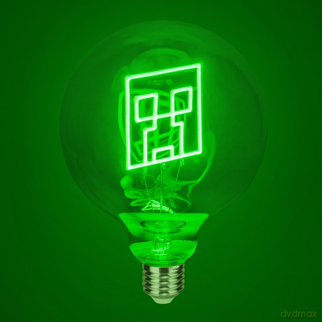 Minecraft Creeper żarówka neonowa / Minecraft Creeper LED Neon Bulb Only