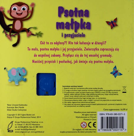 Psotna Małpka I Przyjaciele Tw - Urszula Kozłowska [KSIĄŻKA]
