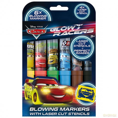 Markery dmuchane Cars 6 sztuk + szablony