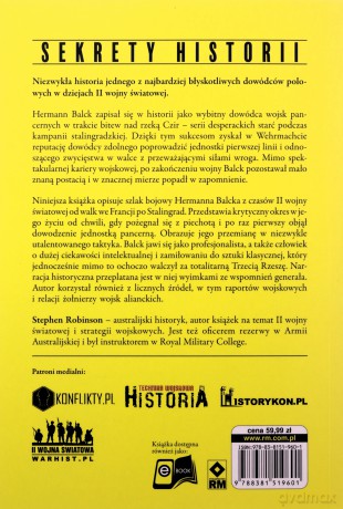 Niemiecki generał wojsk pancernych. Pamiętnik Hermanna Balcka - Hermann Balck, Stephen Robinson [KSIĄŻKA]