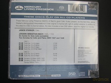 Starker/Sebok: Mercury L.P. Bach:The 6 Cello Suites [CD]