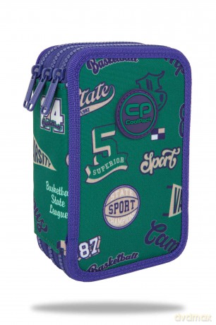 Piórnik potrójny z wyposażeniem Coolpack Jumper 3 American Retro