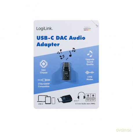 Adapter audio USB-C/M na 3.5mm/F, DAC, EQ