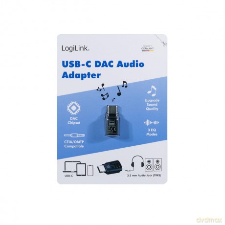 Adapter audio USB-C/M na 3.5mm/F, DAC, EQ
