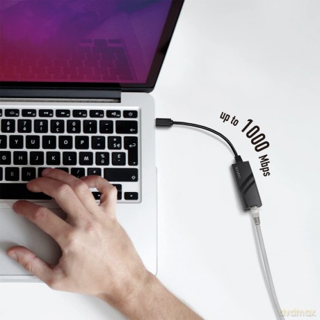 Adapter USB 3.2 Gen1 USB-C do Gigabit Ether.