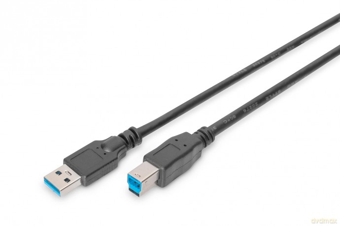 Kabel połączeniowy USB 3.0 typ USB A/USB B M/M, 1.8m, czarny