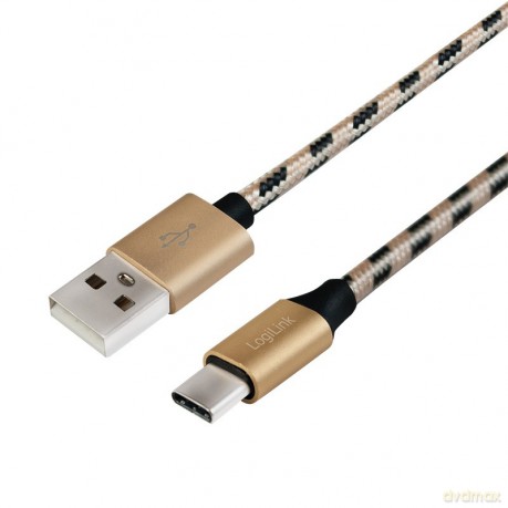 Kabel USB 2.0 A męski do USB-C męski, dł. 2m
