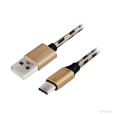 Kabel USB 2.0 A męski do USB-C męski, dł. 2m