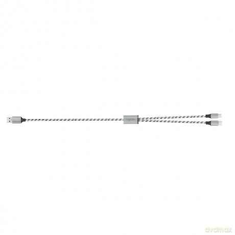 Kabel USB2.0 A/M do micro USB + USB-C, 1.2m