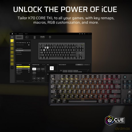 Klawiatura K70 Core TKL RGB Mechanical