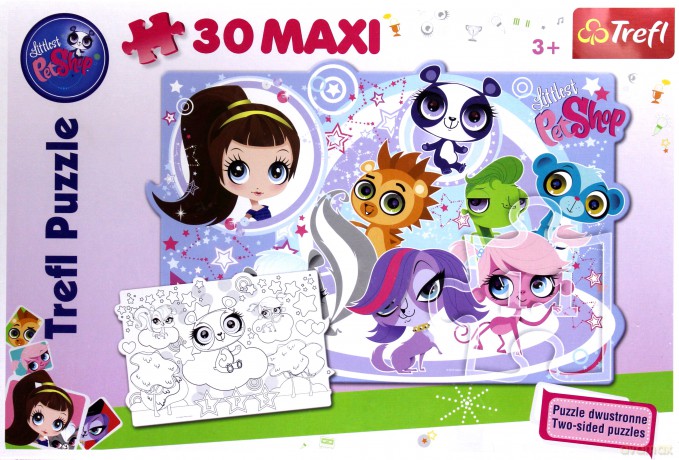 TREFL Puzzle 30 el. Przygody Milusińskich Zwierzątek Maxi Konturowe [ZABAWKA]