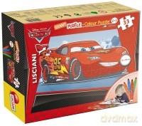 Puzzle 33 Cars Dwustronne Gigant Plus Kształt [PUZZLE]