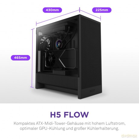 Obudowa H5 FLOW Midi Tower z oknem (2024) Czarna