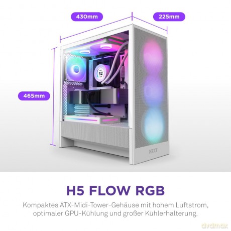 Obudowa H5 FLOW RGB Midi Tower z oknem (2024) Biała