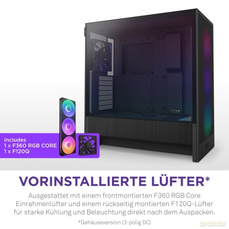 Obudowa H5 FLOW RGB Midi tower z oknem (2024) Czarna