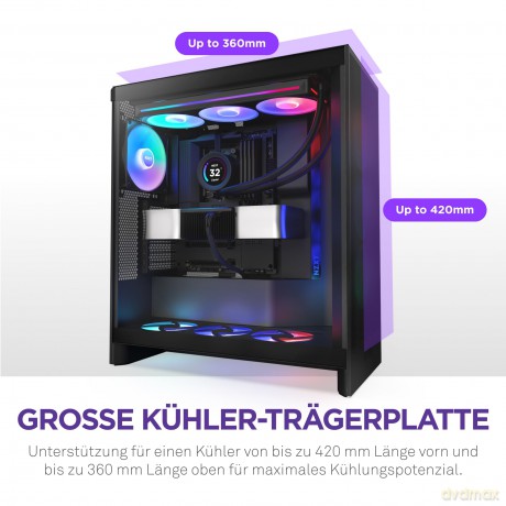 Obudowa H7 FLOW RGB Midi Tower z oknem (2024) Czarna