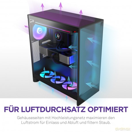 Obudowa NZXT H7 Flow Midi Tower z oknem (2024) Czarna