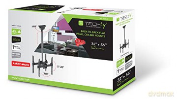 Podwójny uchwyt sufitowy 2x TV LCD/LED 32-55cali 90kg regulowany