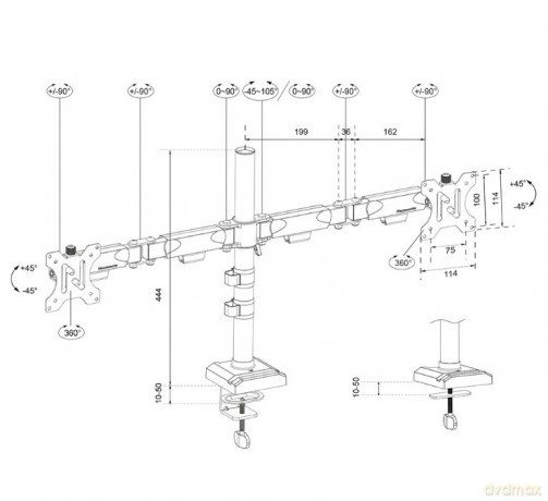 Ramię do monitora DS60-600BL2