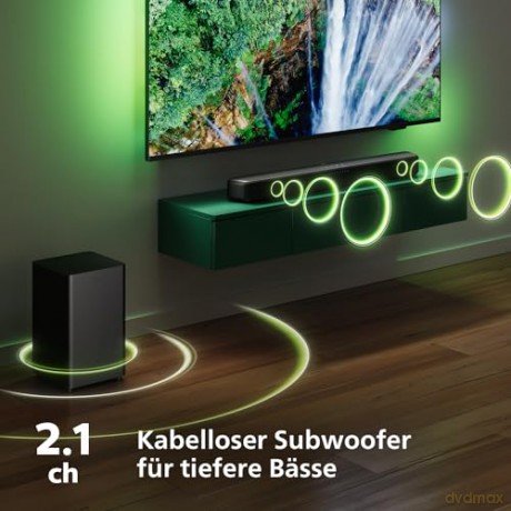 Soundbar 2.1 z bezprzewodowym subwooferem TAB5309/10