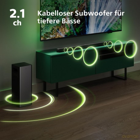 Soundbar 2.1 z bezprzewodowym subwooferem TAB6309/10
