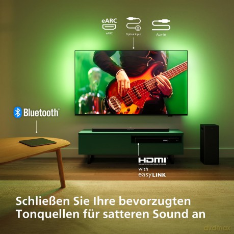Soundbar 2.1 z bezprzewodowym subwooferem TAB6309/10