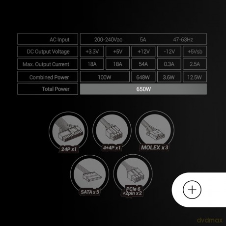 Zasilacz Tacens Mars MPB650SI 650W 80Plus Bronze